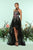 Zoey Grey - Floral Lace Illusion Halter High Low Tulle Dress 31229 In Black and Multi-Color