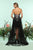 Zoey Grey - 31229 Floral Lace Illusion Halter High Low Tulle Dress In Black and Multi-Color