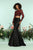 Zoey Grey - 31232 Long Sleeved Two-Piece Mermaid Gown In Black and Red