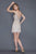 Primavera Couture - 3123 Bead Embellished V-neck Sheath Dress in Neutral