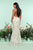 Zoey Grey - 31240 Sequined Deep Halter V-neck Jersey Dress In White and Neutral