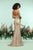 Zoey Grey - 31247 Sweetheart Fitted Dress with Slit In Gold