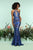 Zoey Grey - 31248 Sequined Halter Fitted Evening Dress In Blue