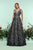 Zoey Grey - 31252 Sequined Deep V-neck A-line Dress In Blue and Neutral