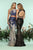 Zoey Grey - 31258 Two Piece Sequined Jersey Sheath Dress In Black and Blue