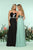 Zoey Grey - 31268 Strapless Sequined Chiffon Evening Dress In Black and Green