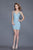 Primavera Couture - 3127 Sequined Plunging V-neck Sheath Dress in Blue