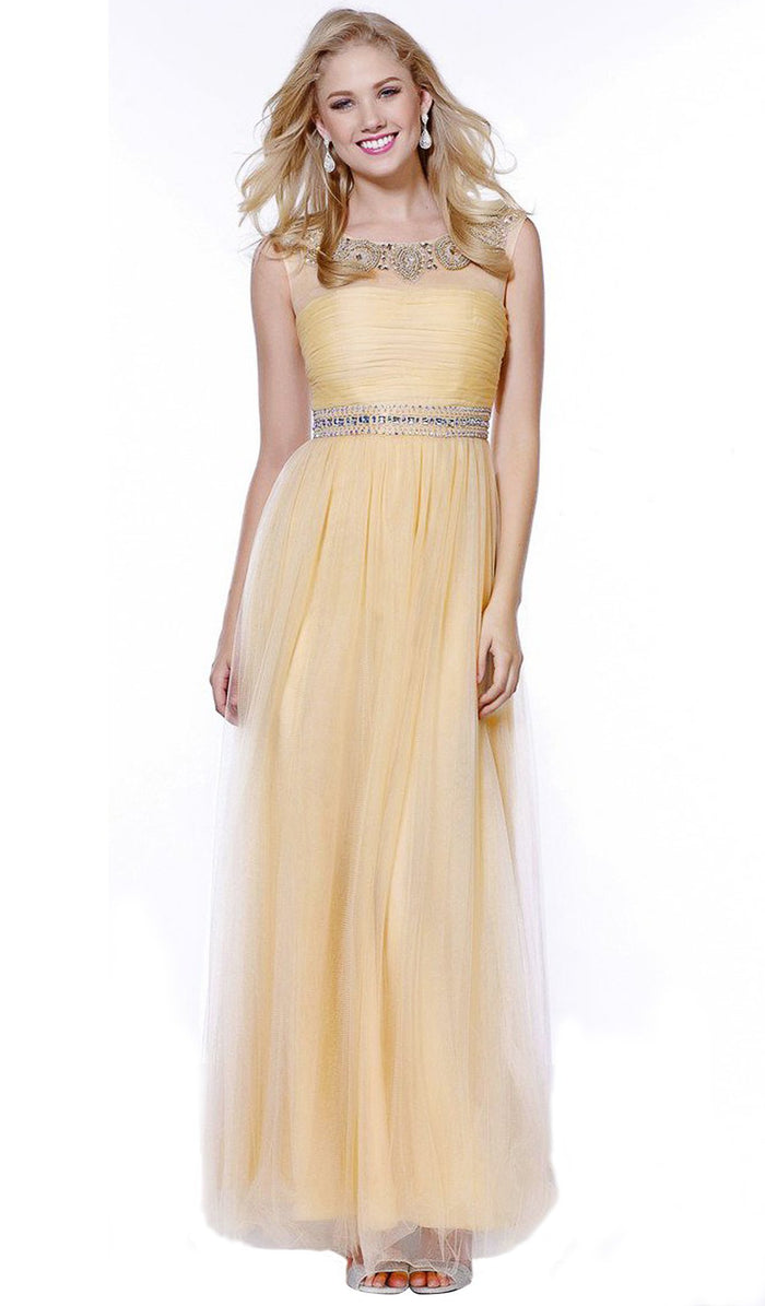 Embellished Bateau A-line Dress
