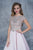 Nina Canacci - 3129 Embellished Illusion Bateau Pleated Ballgown In Pink