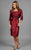 Daymor Couture - Ruched Cocktail Dress with Bolero 312 in Red