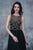 Nina Canacci - 3130 Jeweled Illusion Jewel A-line Dress In Black