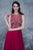Nina Canacci - 3130 Jeweled Illusion Jewel A-line Dress In Red