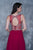 Nina Canacci - 3130 Jeweled Illusion Jewel A-line Dress In Red