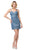 Dancing Queen - 3131 Sweetheart Fitted Cocktail Dress In Blue