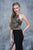 Nina Canacci - 3131 Bedazzled Illusion Halter Sheath Dress In Black and Gold