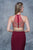 Nina Canacci - 3131 Bedazzled Illusion Halter Sheath Dress In Red and Gold