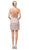 Dancing Queen - 3131 Sweetheart Fitted Cocktail Dress In Pink and Gold