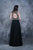 Nina Canacci - 3132 Bejeweled Illusion Scoop A-line Dress In Green and Black