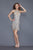 Primavera Couture - 3133 Sequined Halter Neck Fitted Dress in Neutral