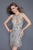 Primavera Couture - 3133 Sequined Halter Neck Fitted Dress in Neutral