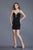 Primavera Couture - 3134 Ornate Deep Sweetheart Sheath Dress in Black