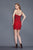 Primavera Couture - 3134 Ornate Deep Sweetheart Sheath Dress in Red