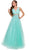 Sleeveless Ruched A-Line Long Gown