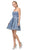 Dancing Queen - 3136 Embellished Strapless Sweetheart A-line Dress in Blue