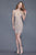 Primavera Couture - 3138 Bejeweled Plunging V-neck Cocktail Dress in Pink and Silver