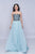 Nina Canacci - 3140 Beaded Corset Sweetheart Bodice Evening Gown In Blue