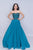 Nina Canacci - 3140 Beaded Corset Sweetheart Bodice Evening Gown In Blue