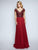 Nina Canacci - 3141 Elegant Beaded Bodice V Neck A Line Gown In Red