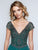 Nina Canacci - 3141 Elegant Beaded Bodice V Neck A Line Gown In Green