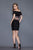Primavera Couture - 3141 Multi-Colored Sequined Off-Shoulder Dress in Black and Multi-Color