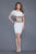 Primavera Couture - 3141 Multi-Colored Sequined Off-Shoulder Dress in White and Multi-Color