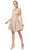 Dancing Queen - 3143 Sweetheart A-line Cocktail Dress in Gold
