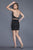 Primavera Couture - 3143 Two Piece Bedazzled Sheath Dress in Black