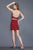 Primavera Couture - 3143 Two Piece Bedazzled Sheath Dress in Red