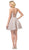Dancing Queen - 3143 Sweetheart A-line Cocktail Dress in Pink and Gold