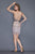 Primavera Couture - 3144 Rhinestone Accented Halter Fitted Dress in Pink
