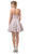 Dancing Queen - 3144 Double Strap Sweetheart Neck A-Line Glitter Dress In Pink
