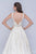 Nina Canacci - 3146 Illusion Plunging Neck Gem Embellished A Line Gown In Neutral