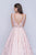 Nina Canacci - 3146 Illusion Plunging Neck Gem Embellished A Line Gown In Pink