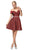 Dancing Queen - 3147 Off-Shoulder Embellished A-line Dress in Red