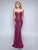 Nina Canacci - 3147 Strapless Lace Sweetheart Trumpet Dress In Purple