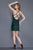 Primavera Couture - 3147 Beaded Foliage Motif Fringed Dress in Green