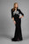 Daymor Couture - Two-Tone Strapless Gown with Bolero 314 in Black and White