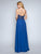 Nina Canacci - 3153 Spaghetti Strap Lace Bodice A Line Evening Gown In Blue