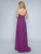 Nina Canacci - 3153 Spaghetti Strap Lace Bodice A Line Evening Gown In Purple and Pink