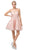 Dancing Queen - 3154 Trailing Glitter Motif A-Line Dress In Pink